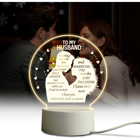Personalized Night Light Perfect Gifts for Husband from Wife